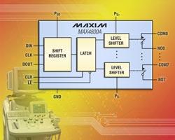 MAX4800A/MAX4802A：Maxim 8通道超聲應(yīng)用高速開(kāi)關(guān)