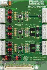 ADI公司的業(yè)界領(lǐng)先RS485器件與Bourns外部保護(hù)專業(yè)技術(shù)的完美聯(lián)姻，造就出專為解決通信端口最大設(shè)計(jì)問題而生的EVAL-CN0313-SDPZ:滿足EMC的規(guī)定。  通過認(rèn)證的EMC兼容RS-485接口設(shè)計(jì)工具，輕松實(shí)現(xiàn)RS-485接口保護(hù)