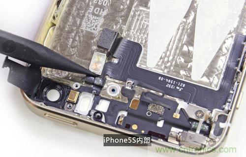 土豪金iPhone 5S拆解：內部結構升級，維修難度增加