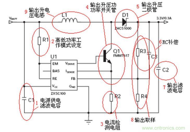 超低靜態(tài)電流ZXSC100應用電路解析