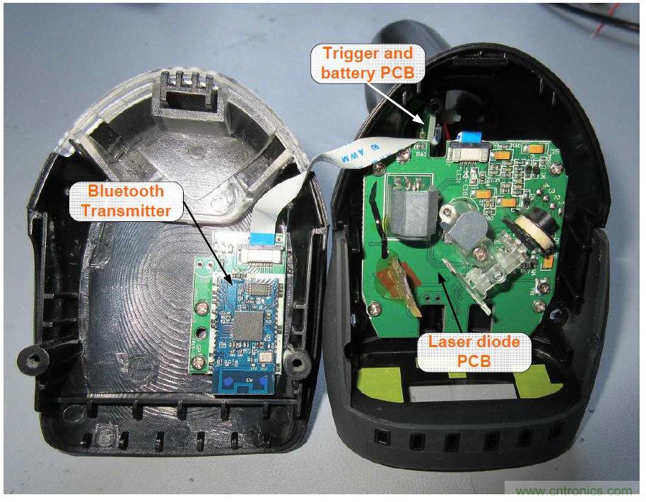 拆解45美元的藍(lán)牙無線條碼掃描槍，發(fā)現(xiàn)里面鏡中有鏡