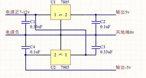 一個(gè)正負(fù)5v穩(wěn)壓電源的簡單制作